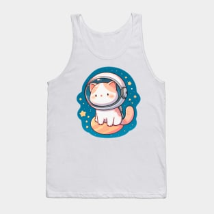 Little Star Explorer: Cosmic Adventures of an Adorable Astronaut Kitty Tank Top